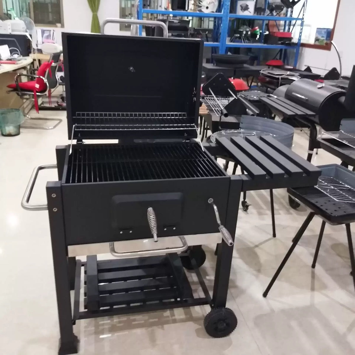 bbq large square stove